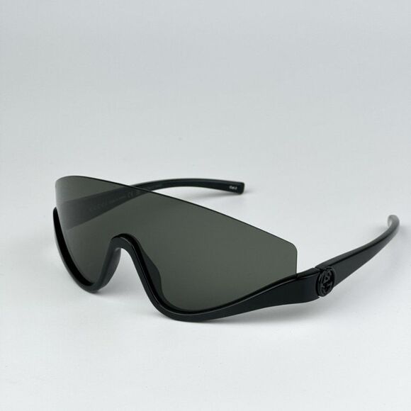 NEW Gucci GG1650S 001 Black Grey Unisex Shield Mask Sunglasses GG 1650S - Picture 1 of 11